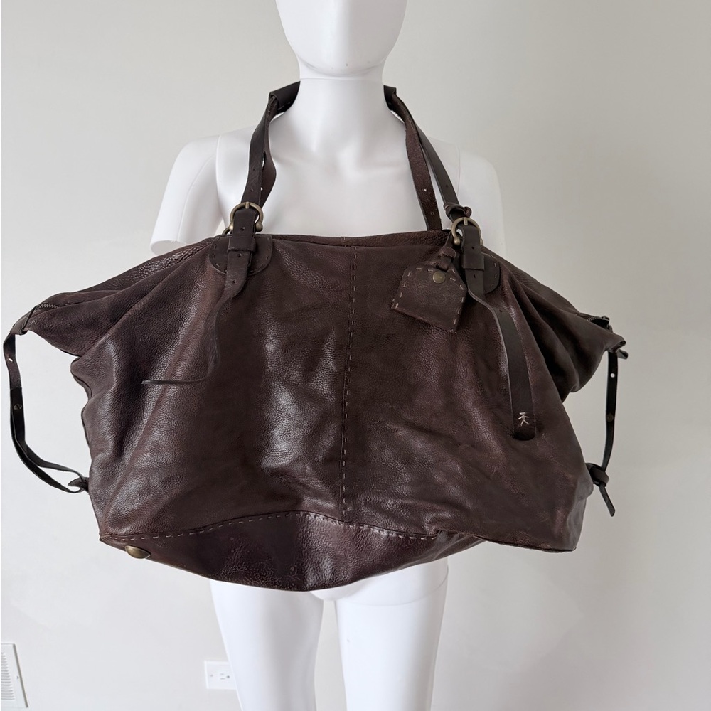 Henry Beguelin Leather Travel Duffle Bag
